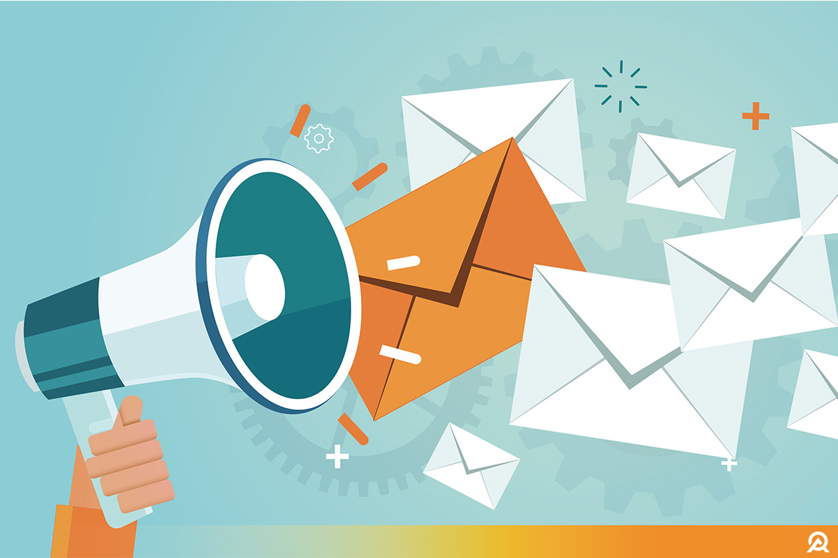 illustration d'une action de communication, newsletter avec un porte voix